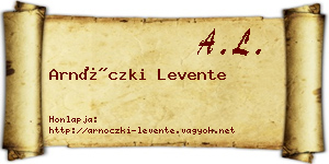 Arnóczki Levente névjegykártya